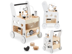 Andador De Madera Mamabrum Para Bebé, Mesa De Actividades, Asa Cómoda, Ruedas Antideslizantes, Estimula Las Habilidades Motoras Y Cognitivas