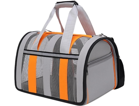 Transportin para Perros Gatos Conejos Bolsa de Transporte Mascota Bolso Flexible con Cremallera (Naranja) COSHANO