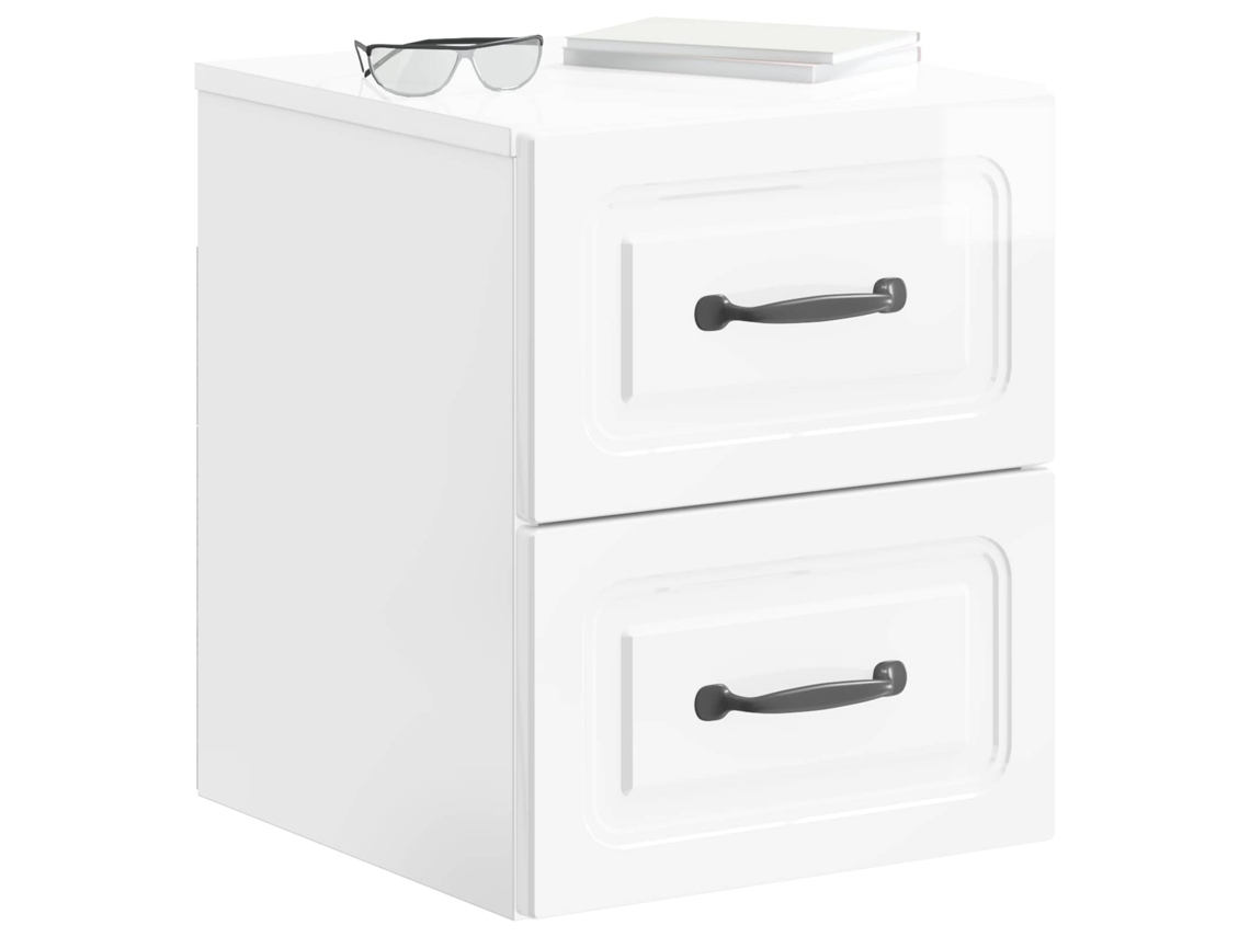 Maison Exclusive - Mesita De Noche De Pared 2 Pcs Brillante 34,5 X 33 X 40 Cm