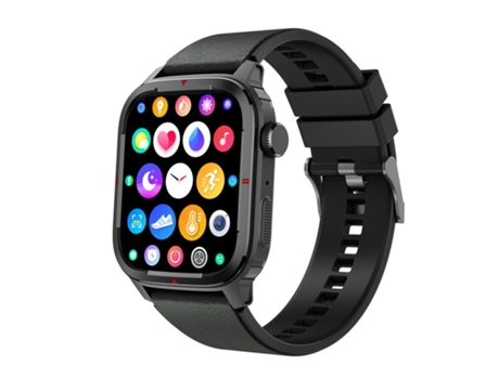 Smartwatch Q25 Bluetooth para Llamar con Detección de Oxígeno en Sangre y Ritmo Cardíaco Negro