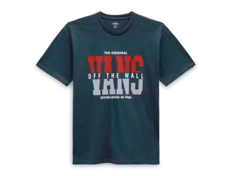 Camiseta de Hombre VANS OFF THE WALL Corta Vans Stackletic Azul (M)