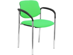 Silla de Confidente PIQUERAS Y CRESPO Villalgordo Verde Pistacho y Chasis Cromo (Brazos)