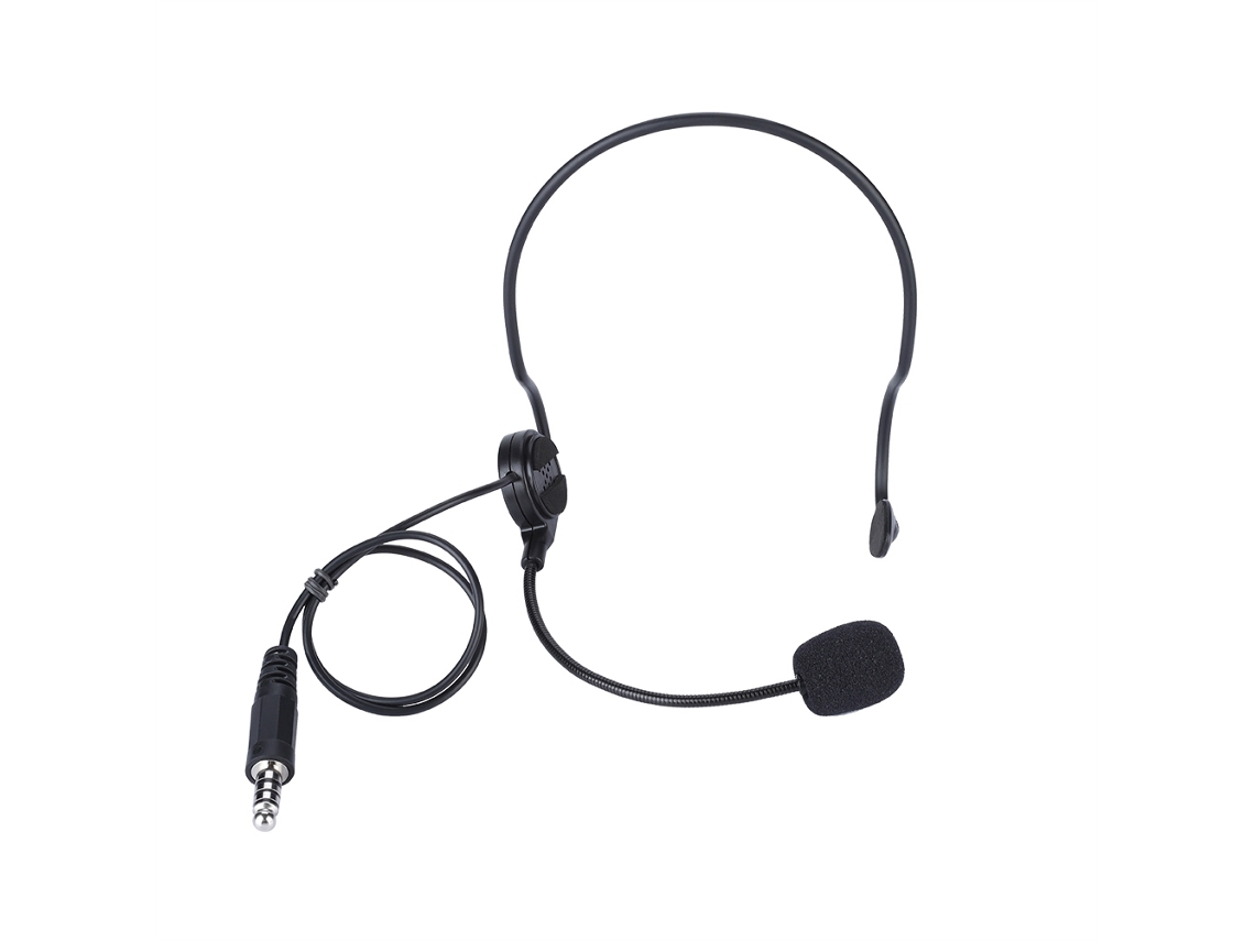 Auriculares para radioaficionados con micrófono y conector NATO