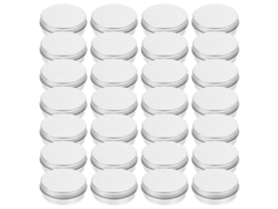 50 Tarros Redondos De Aluminio Para Crema De 10 Ml, Prácticos Para Viajes Y El Hogar, Color Plata, 4x4x1,5 Cm