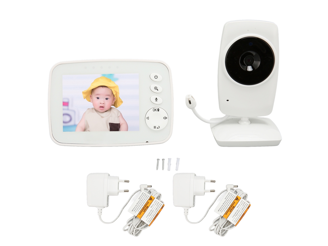 Monitor Bebê Com Câmera E Áudio Hd 1080p 3.2 Polegadas Visão Noturna Sem Fio Comunicação Bidirecional Plugue Eu 100-240v