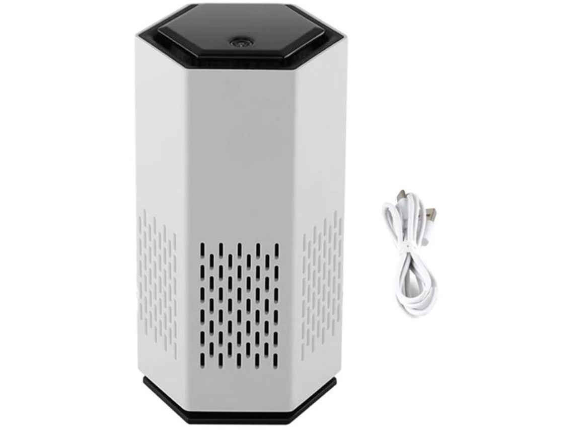 Purificador De Aire Para Mascotas Con Luces Led Antiodor Yizhood Blanco