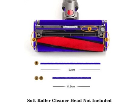 Ad-3 piezas de tiras suaves de felpa para Dyson V6 V7 V8 V10 V11 aspiradora piezas de accesorios de repuesto de cabezal de rodillo suave