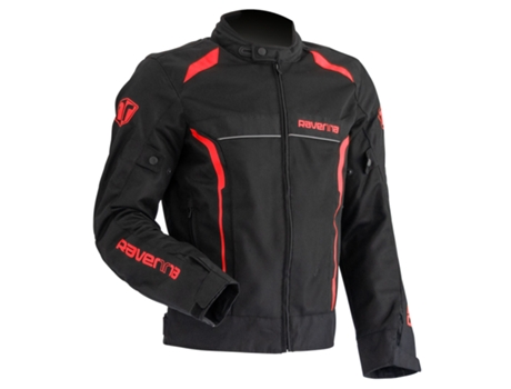 Chaqueta de Motociclismo RAVENNA 1040 Verano Summer Short Negro Rojo (L)