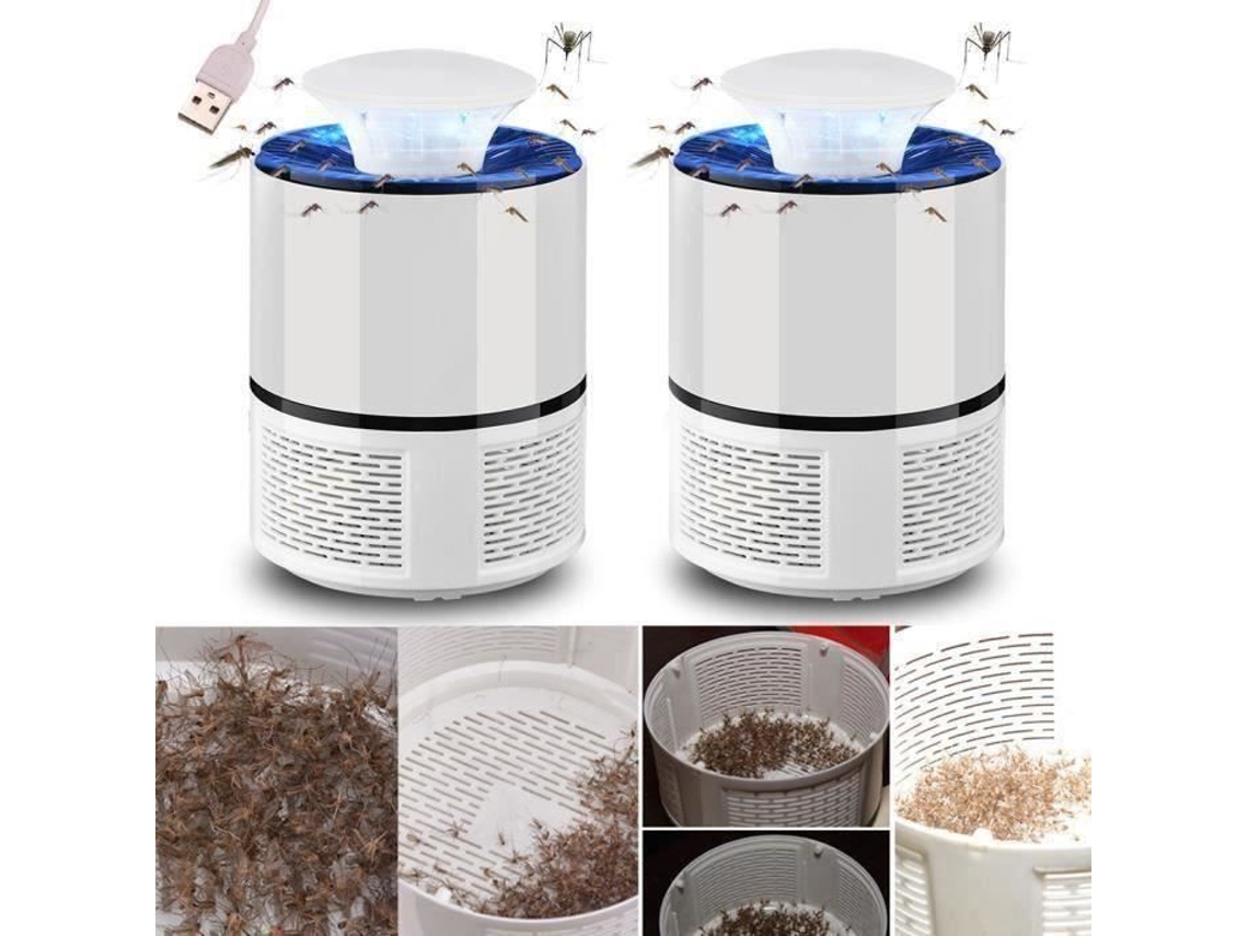 Yg-2 Piezas Lámpara Matadora De Insectos Usb Lámpara Matadora De Mosquitos Luz Antimosquitos para Insectos Control Electrónico De Plagas Luz Ultravioleta YWEI