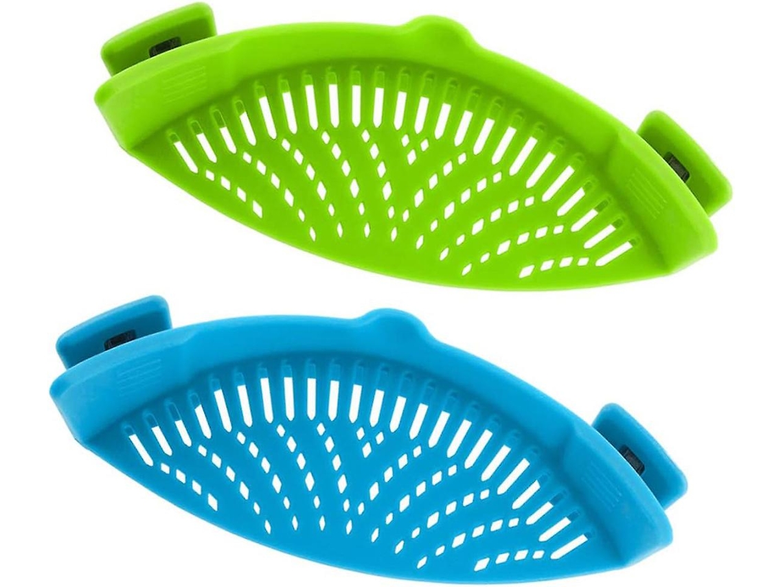 2 Coladeras Clip-on Resistentes Al Calor Con Beccera Para Fideos Y Verduras