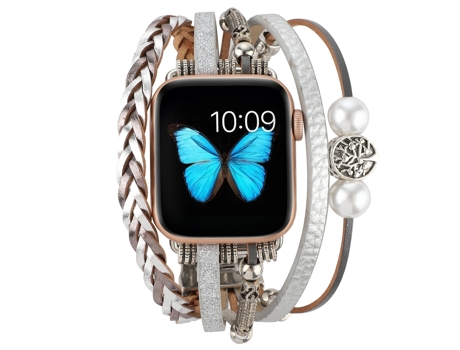 Correa para Smartwatch Estuche de joyería para Apple Watch Ultra 49 mm y Watch Ultra 2 49 mm/Series 9 y 8 y 7 45 mm/SE 3 y SE 2 y 6 y SE y 5 y 4 44...