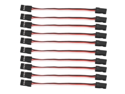 Cable Extensor Servo 3 Pin 10pcs 100mm Hembra A Hembra Núcleo Latón Para Coches Modelo