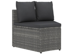 Maison Exclusive - Set De Sofás De Jardín Con Cojines 2 Pzas Ratán Sintético Gris