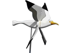 2026-molino De Viento De Resina Para Jardín, Veleta Animal Gaviota Blanca Con Alas Giratorias, Decoración 3d Para Césped
