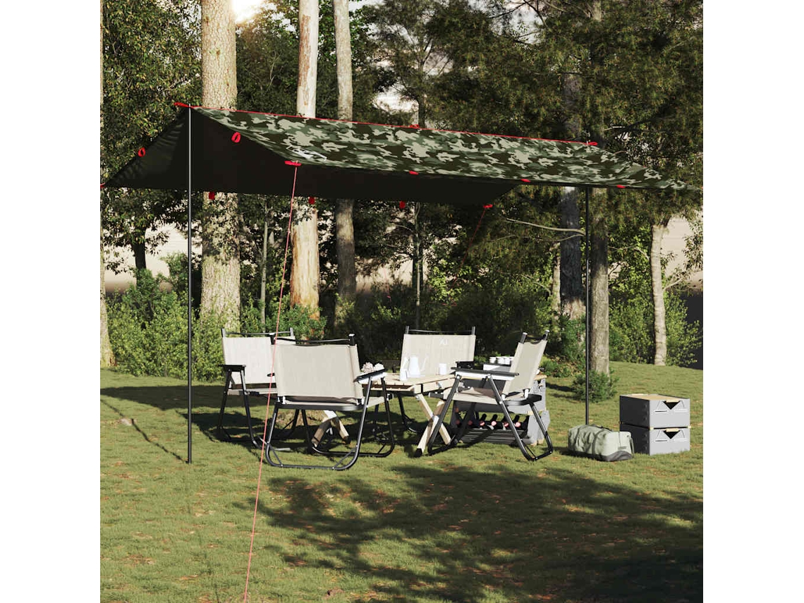 Lona De Camping Impermeable Camuflaje 506x306 Cm
