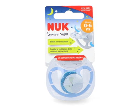 Chupete Nuk Space Night Silicona 0-6 Meses