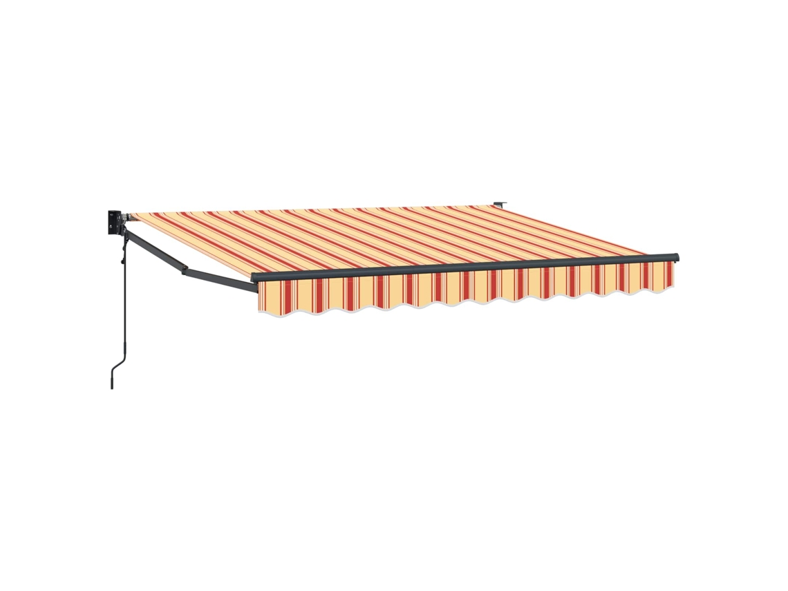 Vidaxl Toldo Retráctil Eléctrico Amarillo, Naranja Y 3,5 X 2 M