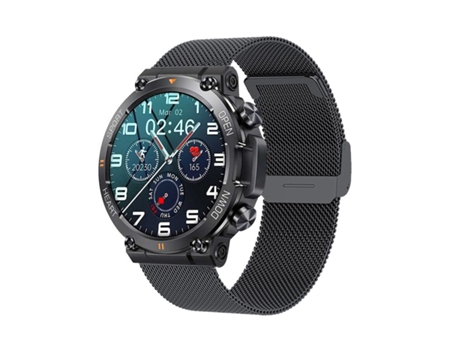 Reloj Inteligente Militar con 1 Rastreador de Ejercicios con Pantalla HD Grande de 39 '' Compatible con iPhone Negro VEANXIN