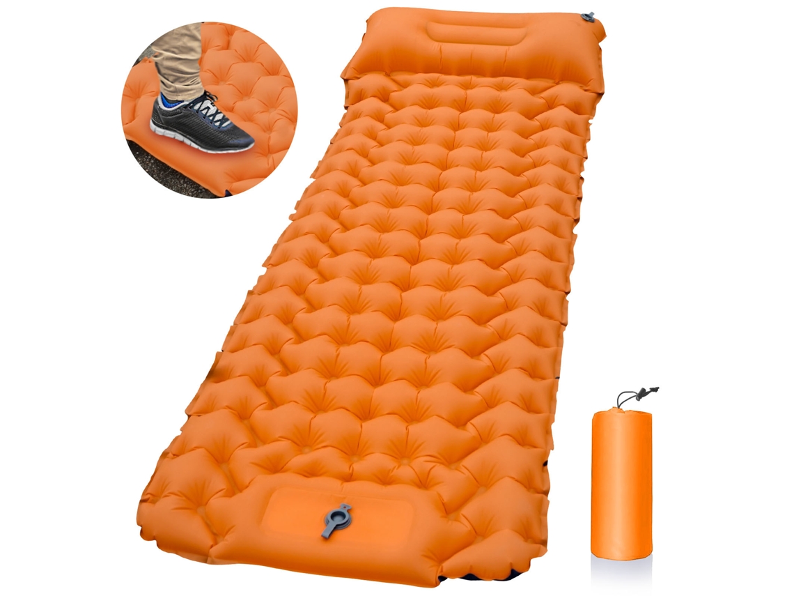 Esterilla de camping Digitallab de nailon 20D, compacta e impermeable (naranja)
