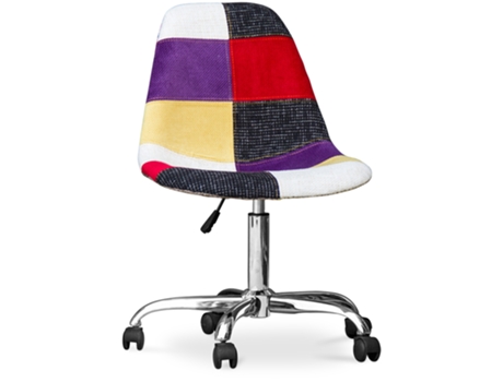 Silla de Oficina con Ruedas Tessa Silla de Oficina Tapizada Patchwork 56x47cm PATCHWORK STYLE