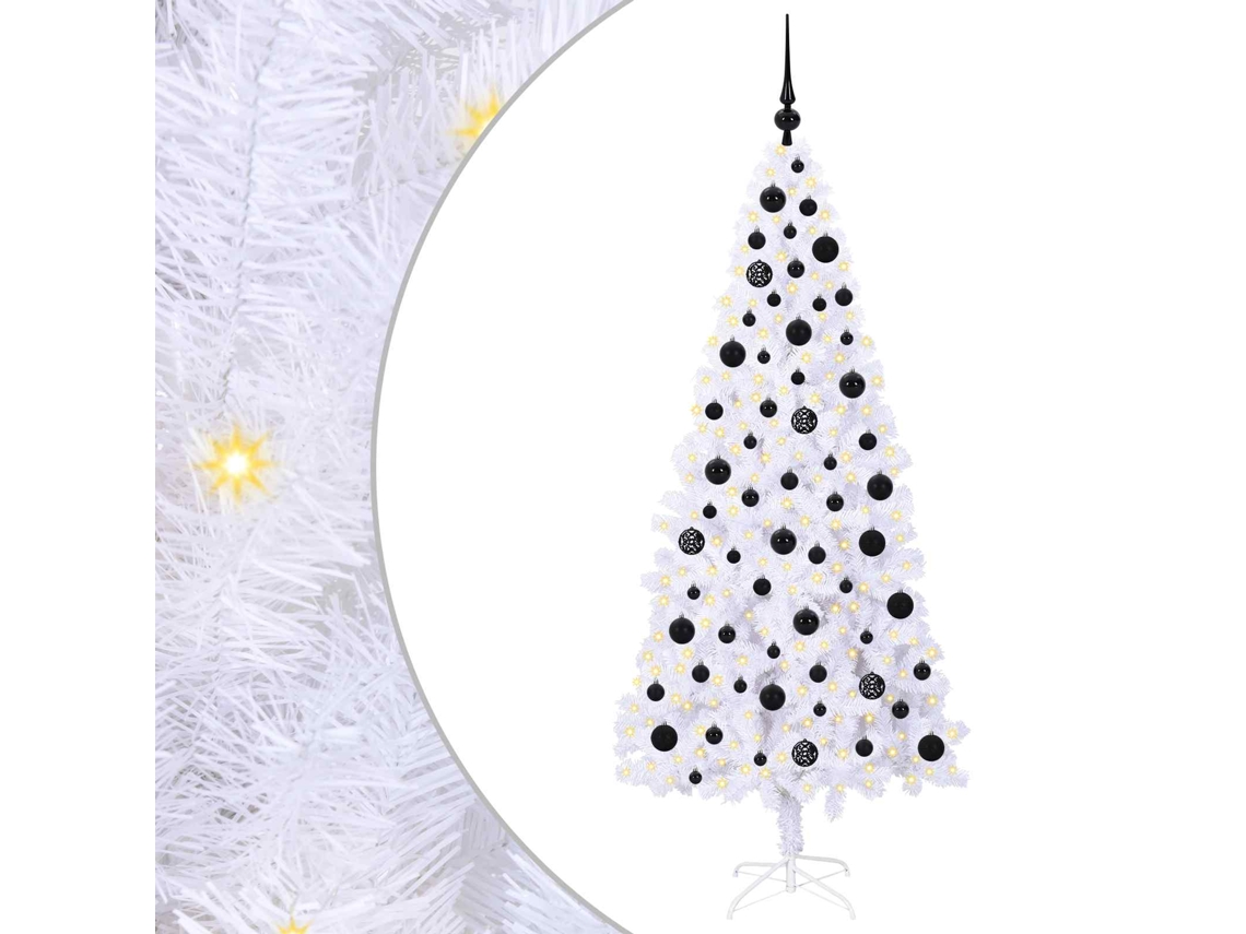 Árbol de Navidad de PVC blanco Vidaxl (180 cm)