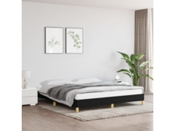 Cama Sin Colchón Tela Negro 180x200 Cm