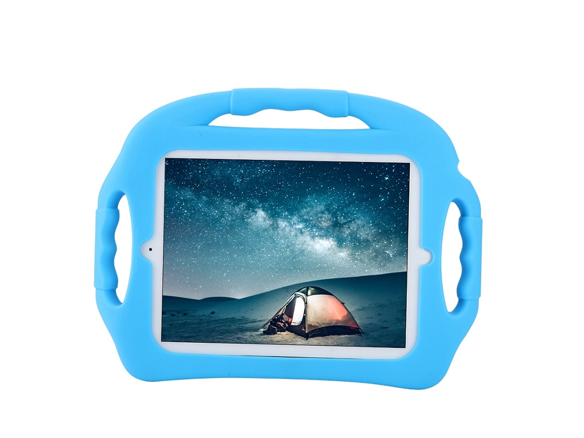 Funda protectora de silicona anticaídas para niños, iPad 2/3/4, color dorado claro (azul)