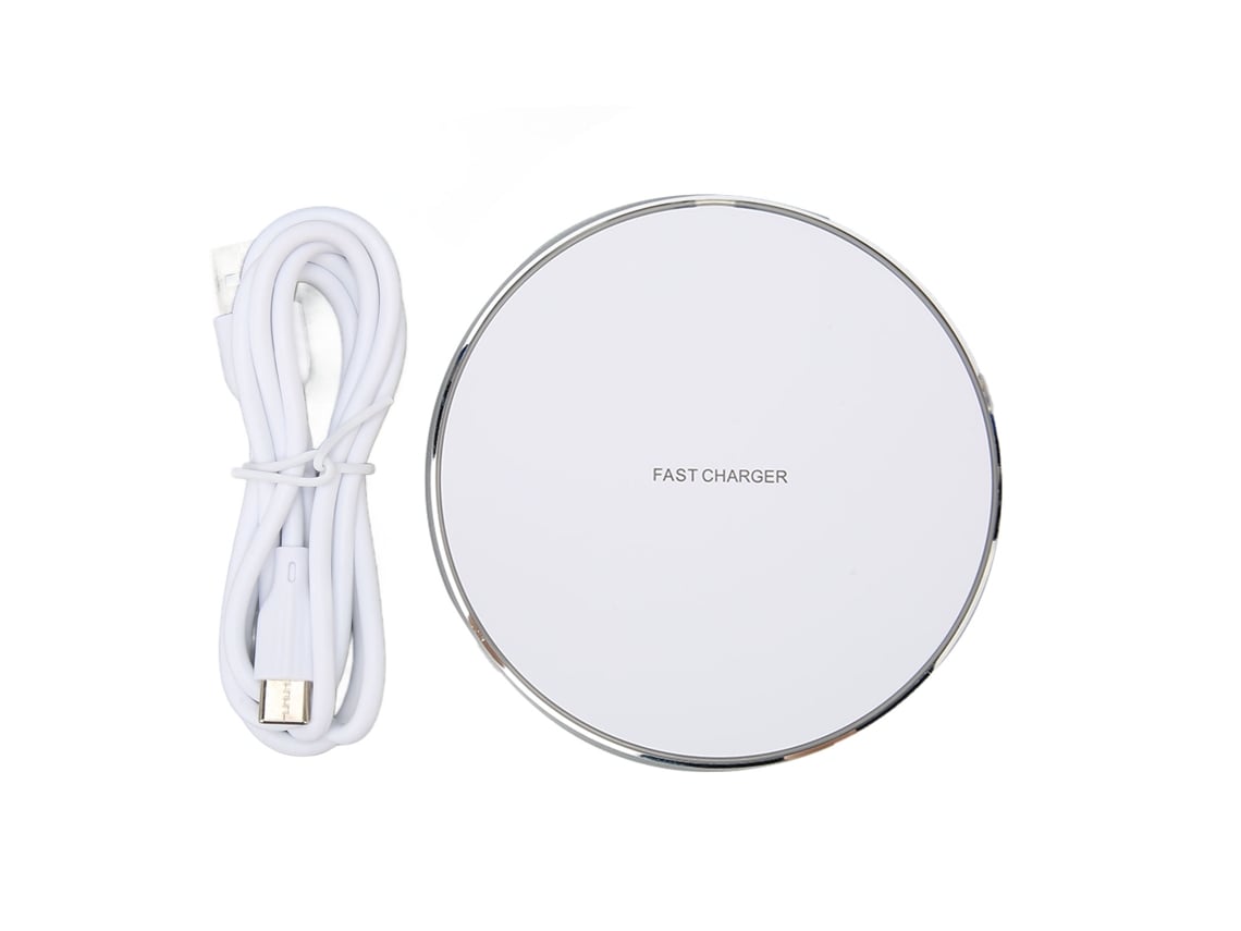 Carregador Sem Fio Rápido 15w Máximo Para Iphone 14 Samsung Galaxy S22 Branco