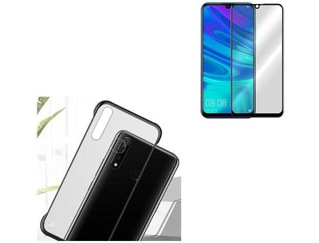 Kit Carcasa + Protector de Pantalla Huawei Honor 10i PHONECARE Transparente / Negro