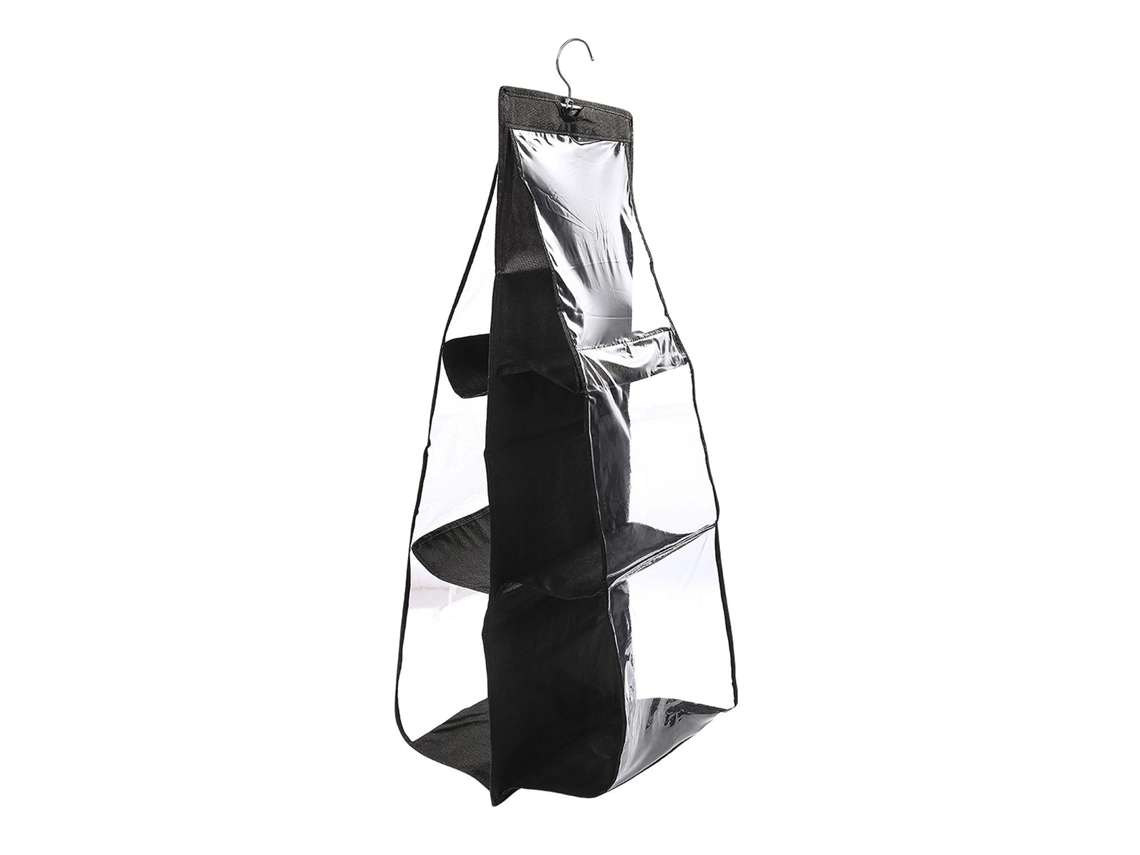 Almacenamiento colgante con 6 compartimentos - Negro