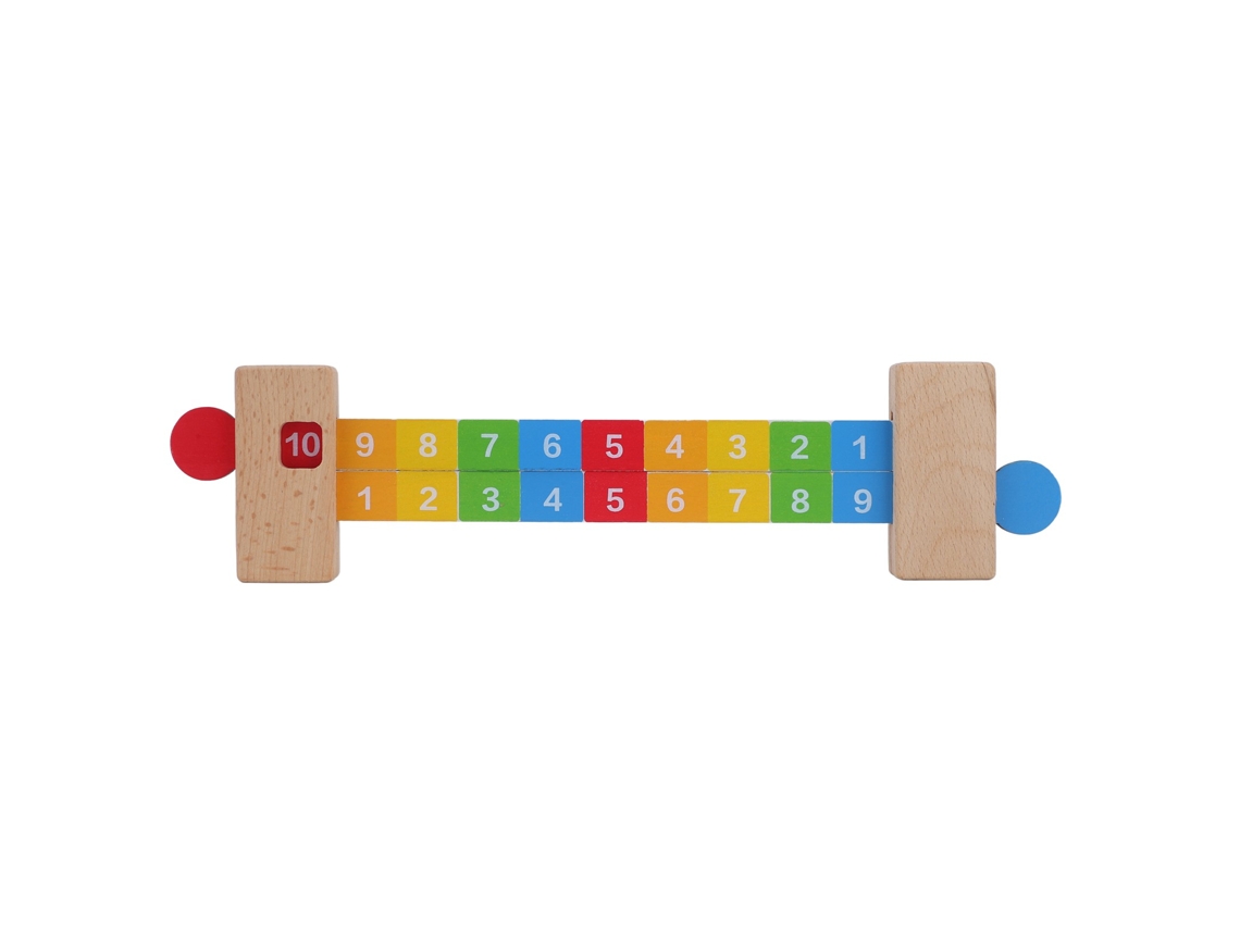 Ats-regla De Descomposición Numérica Digital Colorida 1-10, Juguete Educativo De Madera Para Niños, Material Didáctico De Primera Infancia Portátil