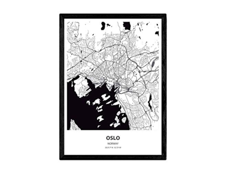 Poster NACNIC Mapa de Oslo Noruega (A3)