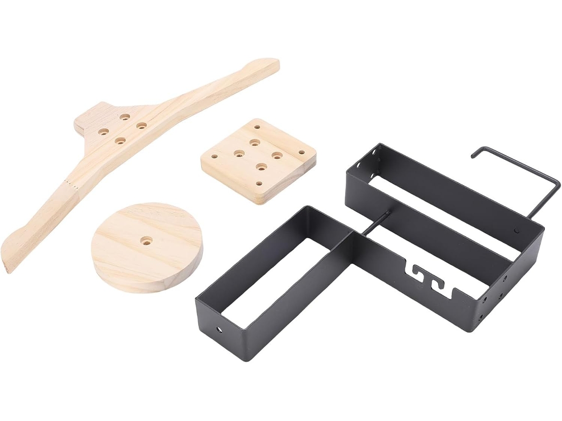 Soporte De Pared Para Cascos, Fabricado En Madera Y Acero Resistentes, Organizador Versátil Para Equipamiento Deportivo.