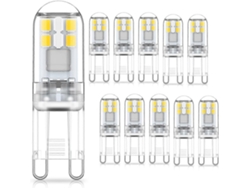 Rebe-bombillas Led G9 1.5w Equivalente A 20w Halógeno Luz Blanca Fría 6000k Ac 220-240v No Regulable Sin Parpadeo Paquete De 10