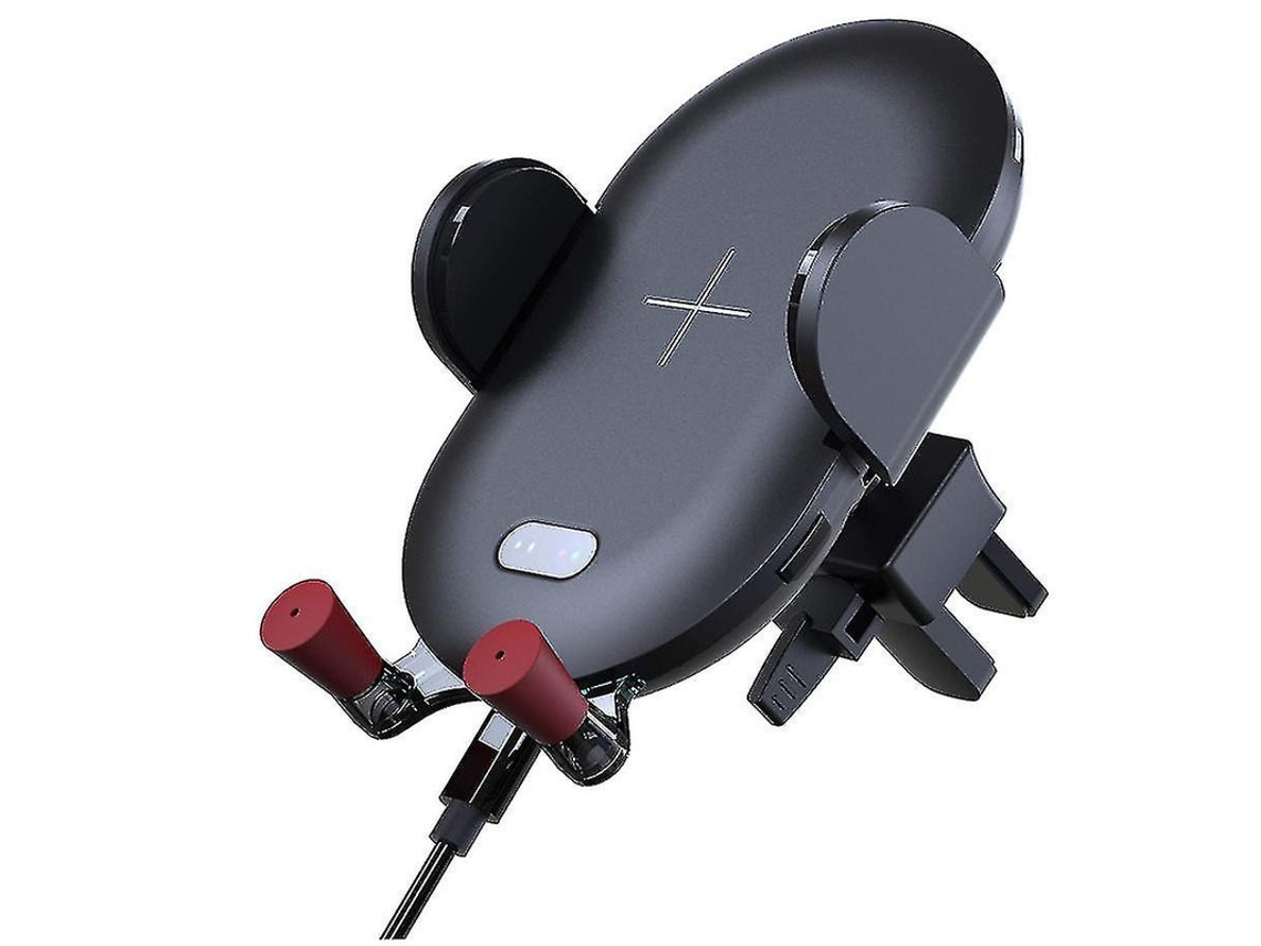 Cargador Carro Qi Fast Sensor Infravermelho Auto Para Apple, Samsung Yizhood Negro