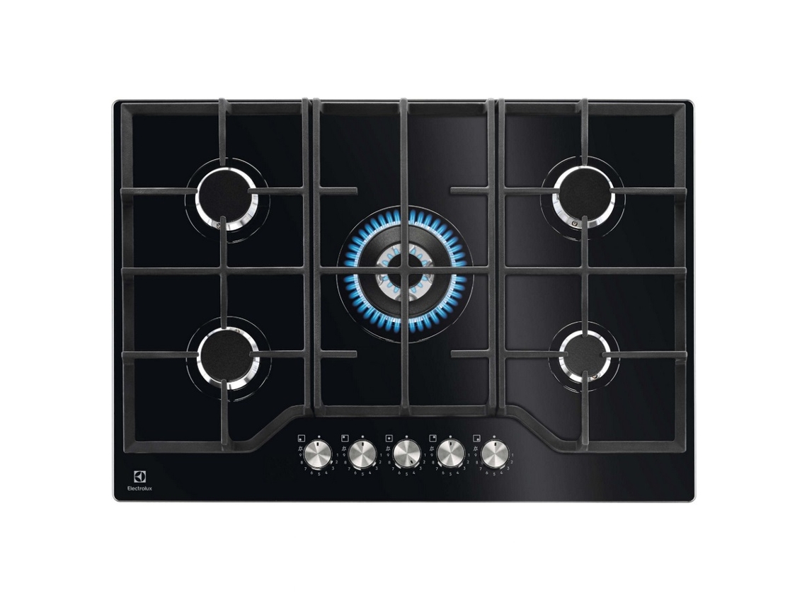 Placa de Gas ELECTROLUX KGG75362K (Gás Butano-Propano sin Inyectores Adicionales - 75 cm - Negro)