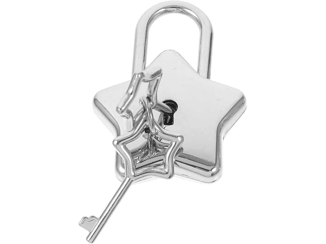 Candado Candado Estrella Llave Decorativo Locker Estrella