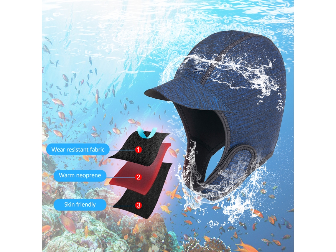 Gorro Térmico De Neopreno Para Buceo, Ideal Para Esnórquel, Surf, Piragüismo, Kayak Y Deportes Acuáticos.