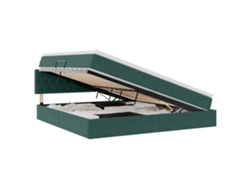 Syfax™ Cama De Almacenamiento Led Con Colchón Verde Oscuro