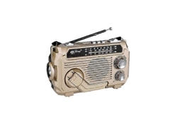 Radio solar GOKOCO con manivela, portátil, para uso de emergencia.