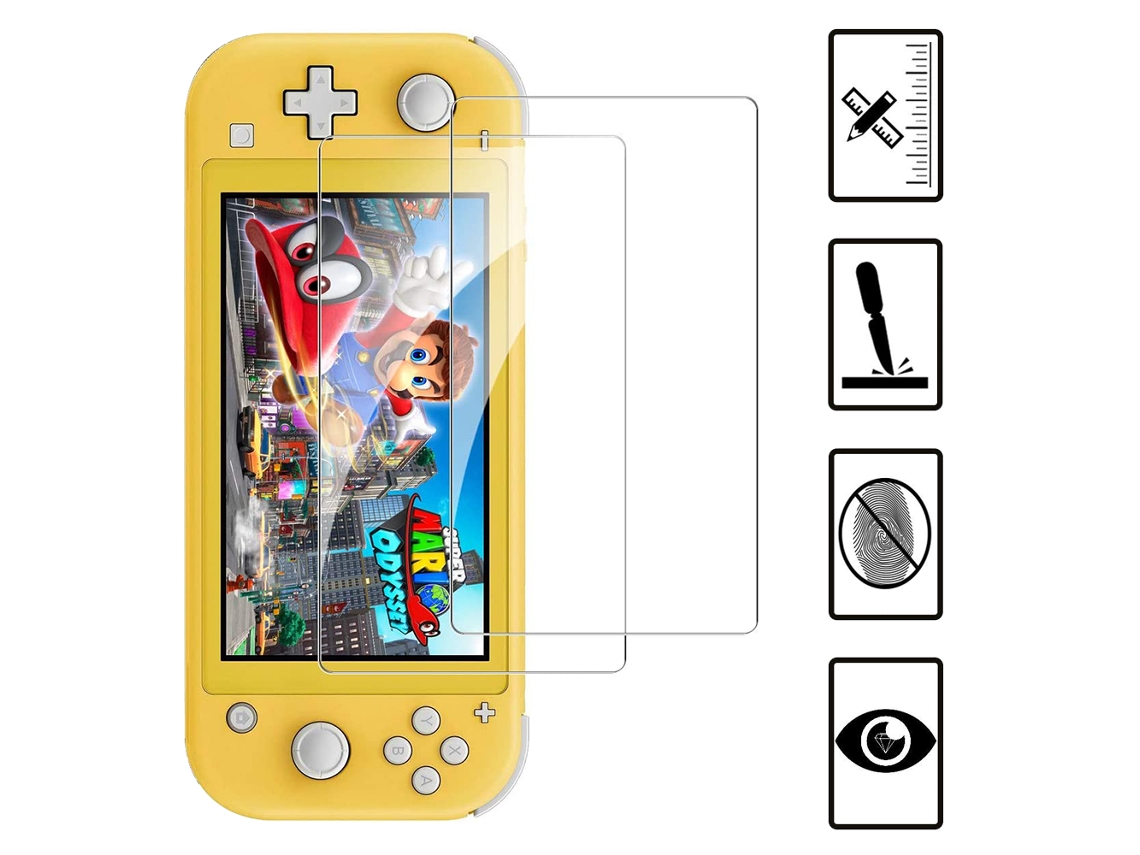 MEOIRUERY 2 Unidades Protector de Pantalla para Gamepad Switch Lite de Vidrio Templado, Antirayones, Sin Burbujas, Película HD