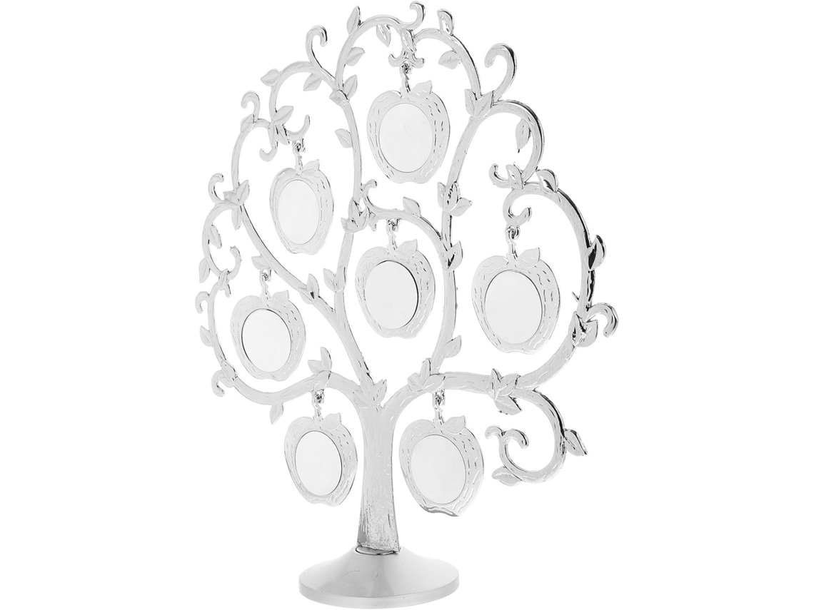 Marco De Fotos De Mesa De Metal Blanco Con Diamantes De Imitación, Diseño De Árbol Creativo, Decorativo Para Bodas Y