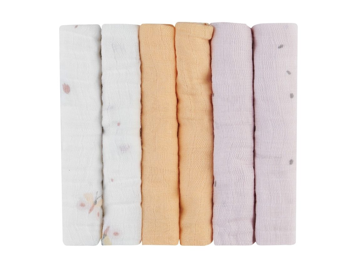 Juego de 6 pañales de muselina Hedge Hugs de 30 x 30 cm Kikkaboo