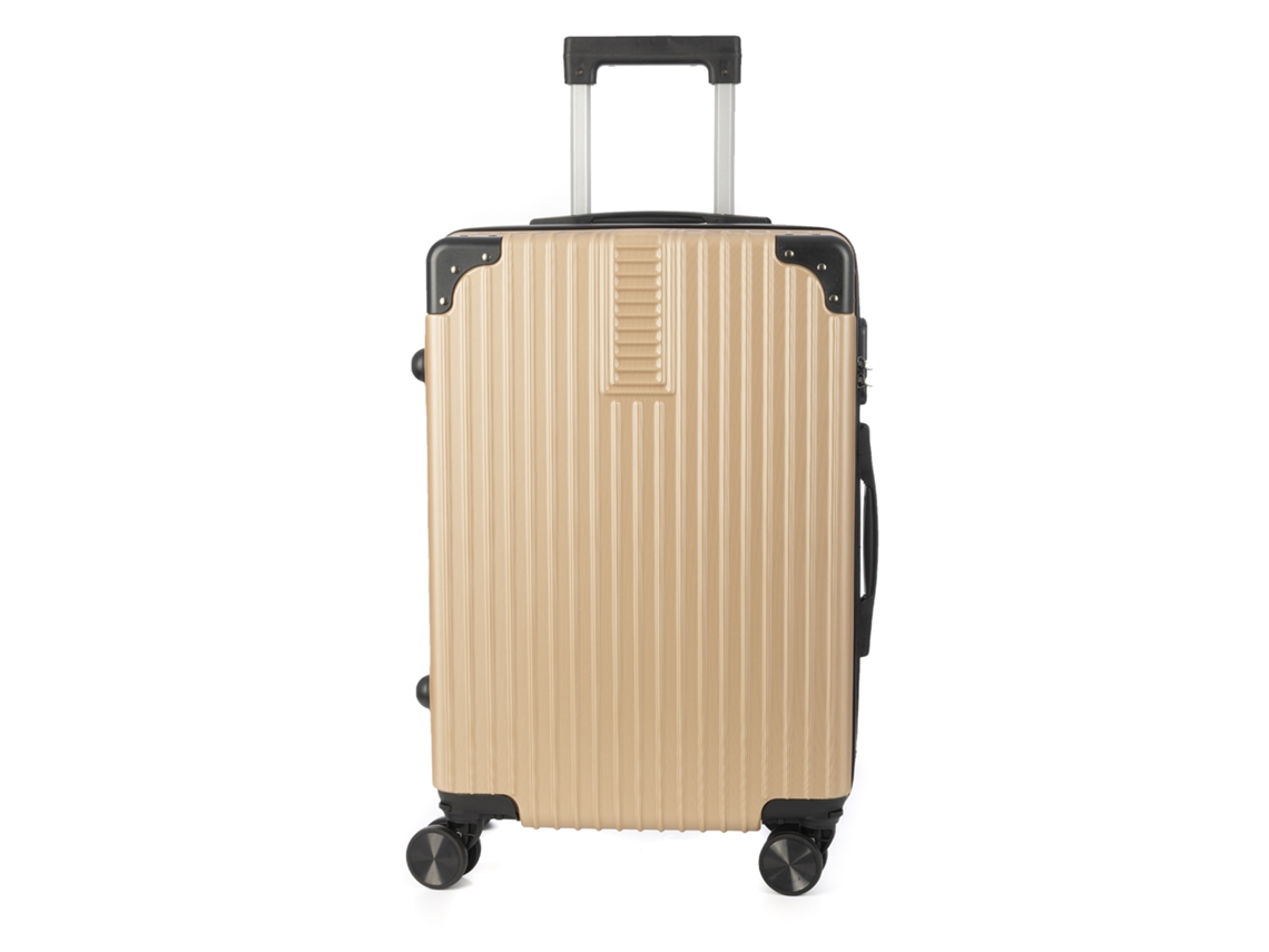 Maleta De Cabina Trolley En Material Ligero De Abs De Alta Resistencia Con Esquinas Reforzadas. Cerradura Numérica Y 4 Ruedas Dobles 360°.