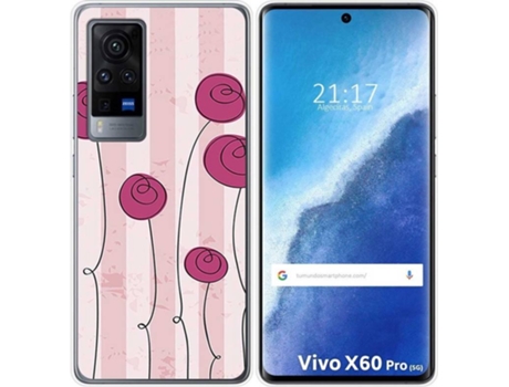 Carcasa Vivo X60 Pro 5G TUMUNDOSMARTPHONE Flores Vintage Multicolor