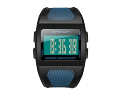 Reloj electrónico digital Sanda 222 para hombre, ideal para deportes al aire libre, montañismo y actividades al aire libre. Modelo multifuncional y profesional de forma cuadrada.