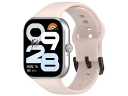 Bracelete Para Redmi Watch Move - Silicone Macio - Cor Sólida - Fivela De Aço Preta Rosa