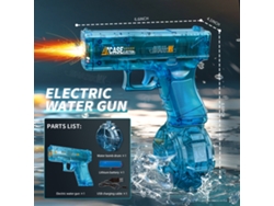Pistola de agua eléctrica de juguete para niños con simulación de lanzamiento y retroceso, con luz y sensor automático. Mdug (azul)