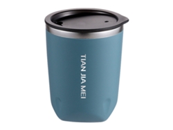 (azul) Termo De Acero Inoxidable De 300 Ml Con Tapa Antifugas