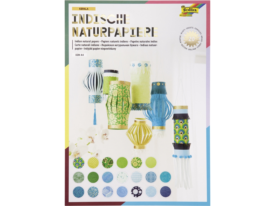 Bloc de Papel FOLIA Natural Kerala Din A4 20 Hojas
